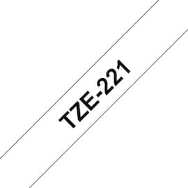 Brother Schriftband für P-Touch, 9 mm, Weiß/Schwarz - TZE-221 Artikelbild