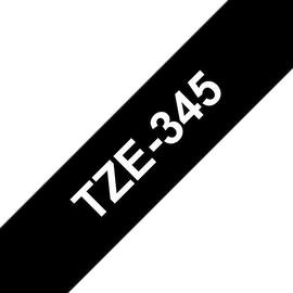 Brother TZe-345 Schriftband, Beschriftungsband, weiß auf schwarz, 18mm x 8m, 1 Stück Artikelbild