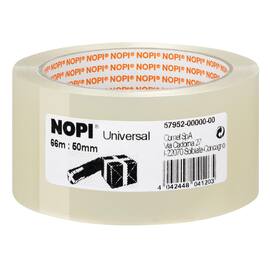 NOPI PP-Klebeband Universal, Packband, Transparent, 50mmx66m, 1 Rolle Artikelbild