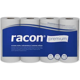 racon Küchenrolle Premium, Küchenpapier, Papiertücher, 3-lagig, weiß, 4 Rollen Artikelbild