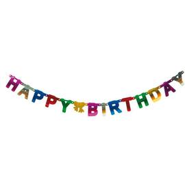 Banner Happy Birthday mix farger produktbilde