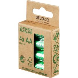 Batteri DELTACO Alkaline AA/LR6 (4) produktbilde
