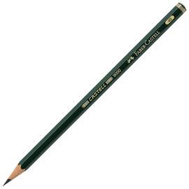 Faber-Castell Blyertspenna, Castell 9000, 4B-stift, sexkantig pennkropp, grön produktfoto