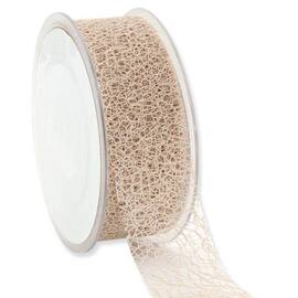 Netz Geschenkband, natur, 38 mm x 20 lfm, 5 Stück Artikelbild