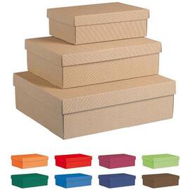 Unterteil Geschenkbox Monte Carlo L, gewellte Oberfläche, 450x400x140mm, schwarz, 35 Stück pro Packung Artikelbild