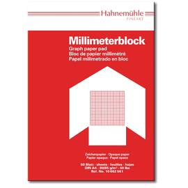 Hahnemuehle Millimeterblock, Milimeterpapier, 80/85g, rot, A3, 50 Blatt, 1 Block Artikelbild