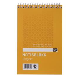 Notisblokk EMO 9x14cm 60g 50bl linj spir produktbilde