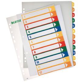 Leitz Ordnerregister, Registerblätter, PC-Beschriftung A4, 1-12 Artikelbild