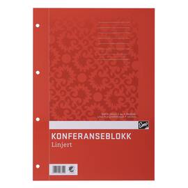 Konferanseblokk EMO A4 70g 100bl linjer produktbilde