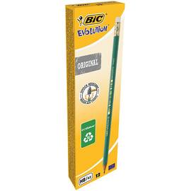 BIC® Graphit-Bleistift ECOlutions Evolution, HB-Mine, mit Radierer, Sechskantschaft, 12 Stück pro Packung Artikelbild
