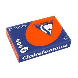 Clairefontaine Kopieringspapper A4 80g ohålat orange produktfoto