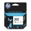 HP Bläckpatron 302 (F6U65AE), cyan, magenta, gult, singelpack, standardkapacitet produktfoto