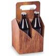 Biertragekarton Timber für 4 x 0,33l/0,5l Flaschen, 140x140x280mm, Holzoptik, braun, 50 Stück pro Packung Artikelbild