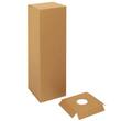Flaschenkarton Santorin für 1 Flasche stehend, mit Einlage, 100x100x330mm, natur, 25 Stück Artikelbild