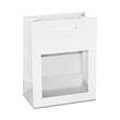Papiertragetasche Roma mit Fenster, Geschenktaschen, 185x105x230mm, weiß, 10 Stück Artikelbild