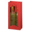 Flaschentragetasche OpenWave für 2 Flaschen mit Sichtfenster, Geschenktaschen, 170x85x360mm, rot, 20 Stück Artikelbild