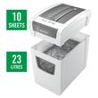 Leitz IQ Slim Home P4 Aktenvernichter, Shredder, Reißwolf, Partikelschnitt, 23l, weiß, 1 Stück Artikelbild Secondary3 S