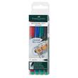 Faber-Castell Overheadstift Multimark, OHP-Stifte, S, 0,4 mm, permanent, farblich sortiert, 4er-Set, 1 Packung Artikelbild