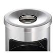 Durable Papierkorb mit Ascher SAFE, rund, Metall, 17 Liter, silber, 1 Stück Artikelbild Secondary1 S