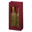 Flaschentragetasche OpenWave für 2 Flaschen mit Sichtfenster, Geschenktaschen, 170x85x360mm, bordeaux, 20 Stück Artikelbild