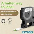 Dymo Schriftband, Weiß, Druck: Rot 9 mm Artikelbild Secondary4 S