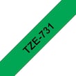 Tape BROTHER TZe-731 12mmx8m sort/grønn produktbilde