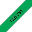Tape BROTHER TZe-731 12mmx8m sort/grønn produktbilde