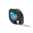 Tape DYMO LetraTag 12mm metal sort/sølv produktbilde
