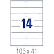 Lyreco Mehrzweck-Etiketten, 105x42,3mm, permanent, weiß, 1400 Stück pro Packung Artikelbild Secondary1 S