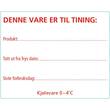Etikett vare til tining 102x128mm 500stk produktbilde