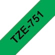 Tape BROTHER TZe-751 24mmx8m sort/grønn produktbilde Secondary2 S