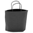 Papiertragetasche B-Bag, Geschenktasche, ohne Seitenfalte, mit gedrehten Papierkordeln, 360x100x270mm, schwarz, 1 Stück Artikelbild