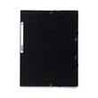 Exacompta Einschlagmappe, Flügelmappe, Sammelmappe, Manilakarton, 400g/m², Eckspanngummi, 3 Klappen, A4, 240x320mm, schwarz, 25 Stück pro Packung, 1 Packung Artikelbild