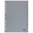 Lyreco BUDGET Ordnerregister A4, 1-10, Register, 11fach Lochung, PP, grau, 10 Blatt pro Packung, 1 Packung Artikelbild