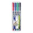 STAEDTLER Lumocolor Lumocolor Universalstift, Superfein, 0,4 mm, permanent, farblich sortiert, 4er-Set, 1 Packung Artikelbild Secondary1 S