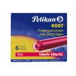 Pelikan Tintenpatronen 4001, Brilliant Rot, 6 Stück pro Packung, 1 Packung Artikelbild