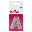 Skilt HABO bokstav A rustfritt stål 5cm produktbilde