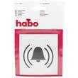 Skilt HABO Alarm 8x8cm vinyl produktbilde