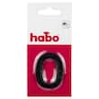 Skilt HABO nummer 0 rustfr stål 5cm sort produktbilde