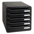 Exacompta Schubladenbox Big-Box Schwarz 5 Laden Artikelbild Secondary1 S