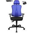 TOPSTAR Drehstuhl HeadPoint SY, Bürodrehstuhl, Bürosessel, inkl. Armlehnen, mit Kopfstütze, schwarz/blau, 1 Stück Artikelbild