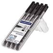 STAEDTLER Lumocolor OHP-Stifte Lumocolor 319 permanent, verschiedene Spitzenstärken, schwarz, 4 Stifte pro Packung Artikelbild