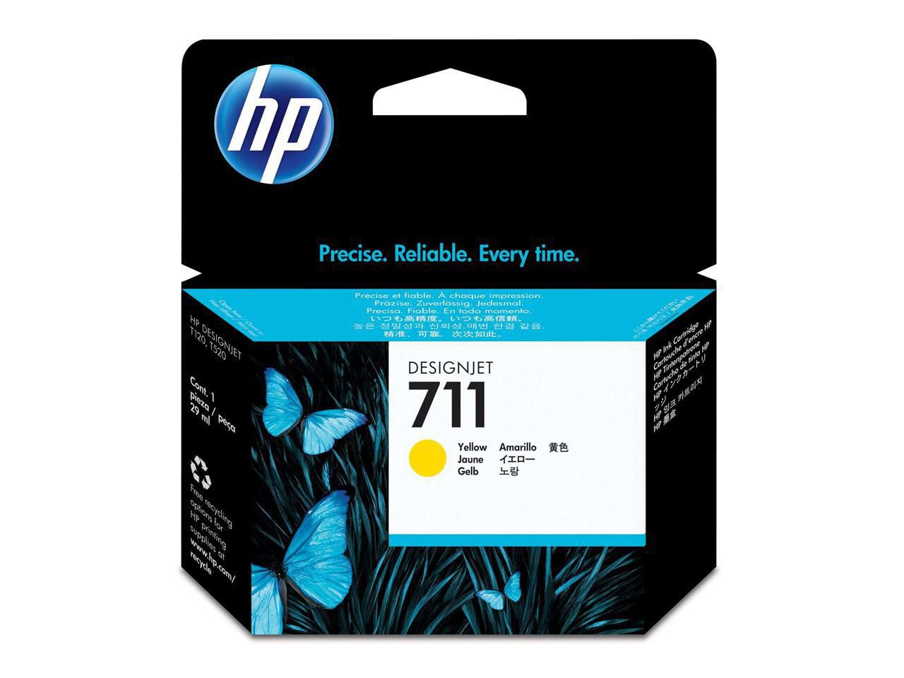 HP Bläckpatron CZ132A 711 Gul produktfoto Secondary1 S
