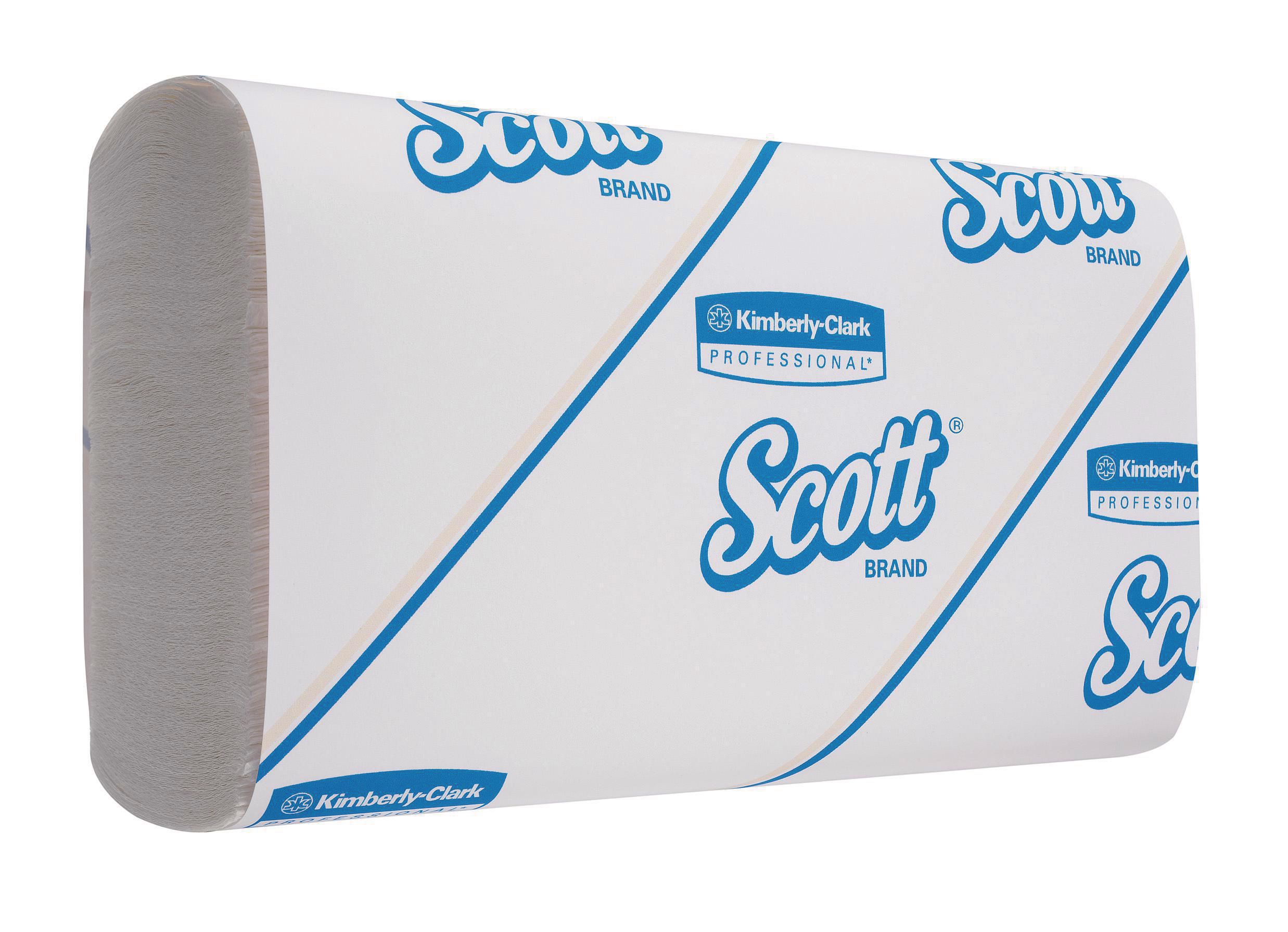 Scott® Slimfold Papierhandtücher, 1-lagig, Interfold, weiß, 29,5x19,0cm, 16x110 Tücher, 1760 Tücher, 1 Packung Artikelbild