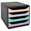 Exacompta Blankettbox BIGBOX 4 lådor svart och pastell produktfoto Secondary1 S