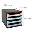 Exacompta Blankettbox BIGBOX 4 lådor svart och pastell produktfoto Secondary2 S