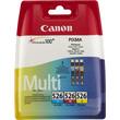 Canon Original Tintenpatrone Spar-Pack CLI-526, Cyan, Gelb, Magenta Artikelbild