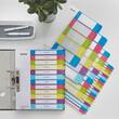 Leitz Register WOW, PP, 1 - 6, Universallochung, A4, 6 Blatt, weiss/farbige Taben Artikelbild Secondary1 S