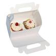 Kuchenbox mit Frontklappe, Tortenkarton, 200x180x90/130mm, weiß, 150 Stück pro Packung Artikelbild