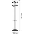 Unilux Garderobenständer Accueil, 8 Haken, 340x1750mm, schwarz, 1 Stück Artikelbild Secondary3 S